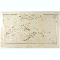 Kaart van de Noord-West kust van Amerika en de Noord-Oost kust van Asia. . .