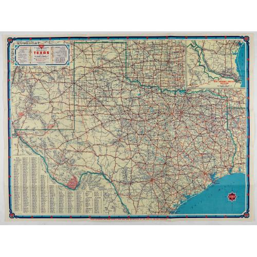 Old map image download for Official road map of texas.