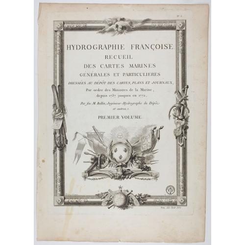 Old map image download for [Set of a title and frontispiece from Hydographie Françoise. . . Vol 1 ]and 2]
