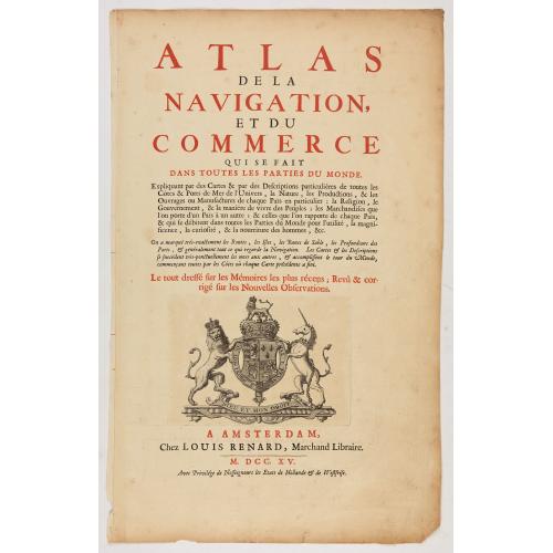 Old map image download for [Title page] atlas de la navigation et du commerce. . .