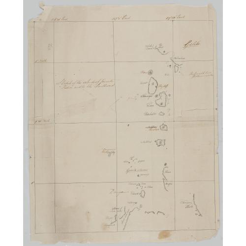 Old map image download for [Lot of 2 manuscript maps] Schetskaart van het westelijk vaarwater naar de reede van Ternate. [together with ] Sketch of the island of Ternate, Tidore and to the Southward.