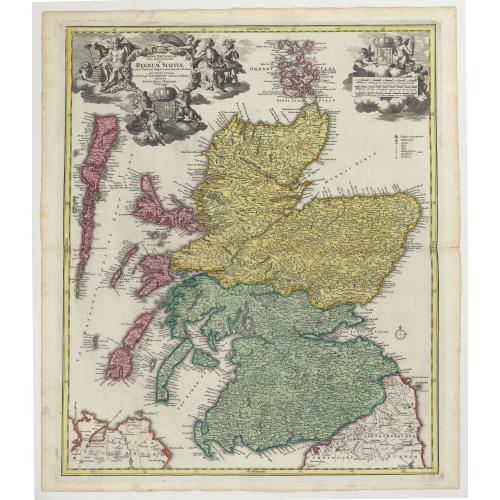 Old map image download for Magnae Britanniae Pars Septentrionalis qua REGNUM SCOTIAE. . .