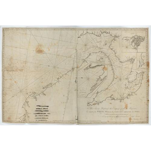 Old map image download for To Her Serene Highness the Empress of all the Russias, This Chart of the White Sea from the North Cape to Archangel and Onega ..