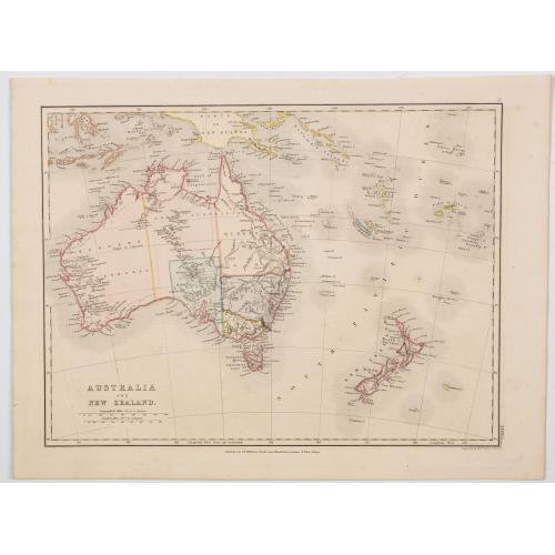 Old map image download for Australia and New Zealand.