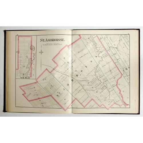 Old map image download for Atlas of the city and county of Quebec from actual surveys, based upon the cadastral plans deposited in the office of the Department of Crown Lands.