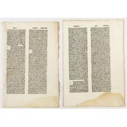 [Lot of 7 pages from a German Bible printed in 1477