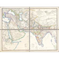 Map of the Countries lying between Turkey & Birmah, Comprising Asia Minor, Persia, India, Egypt & Arabia, and including the Black, Caspian & Red Seas 1841