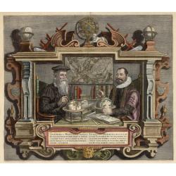 Portrait of Gerard Mercator and Jodocus Hondius.