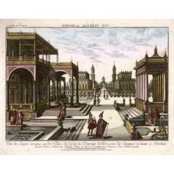 [Set of 3 optical prints] Vue du Pallais du l'Empereur de Perse avec la Mosquée, ou Eglise a Ispahan.