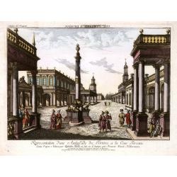 [Set of 3 optical prints] Vue du Pallais du l'Empereur de Perse avec la Mosquée, ou Eglise a Ispahan.