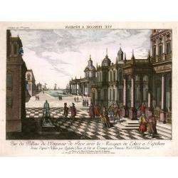 [Set of 3 optical prints] Vue du Pallais du l'Empereur de Perse avec la Mosquée, ou Eglise a Ispahan.