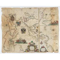 Wassende graade paskaart vertonende alle de Zeekusten van Europa, de geheele middelandsche Zee…