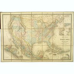 Carte Générale Des Etats - Unis Et Du Mexique Comprenant L'Amerique Centrale Et Les Antilles.