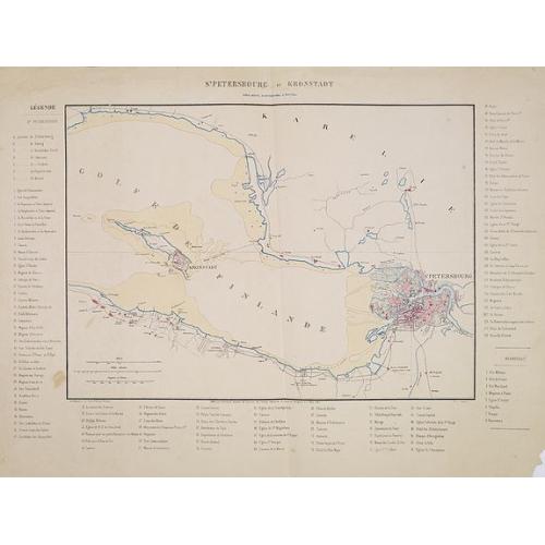 Old map image download for St.Petersbourg et Kronstadt.