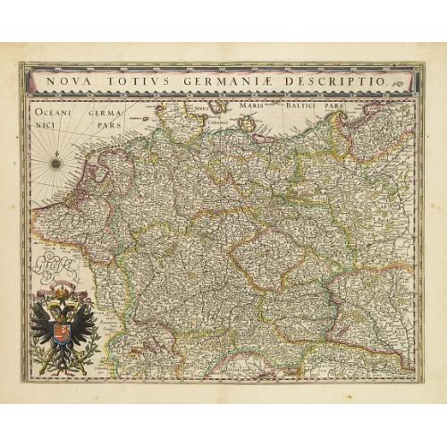 Old map image download for Nova totius germaniae descriptio.