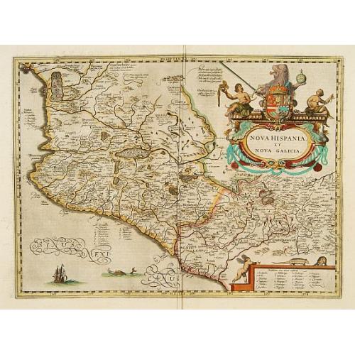 Old map image download for Nova Hispania et Nova Galicia.