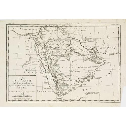 Old map image download for Carte de l'arabie, rédigée en grande partie..