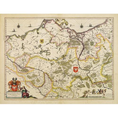 Old map image download for Brandenburgum Marchionatus cum Ducatibus Pomerani..