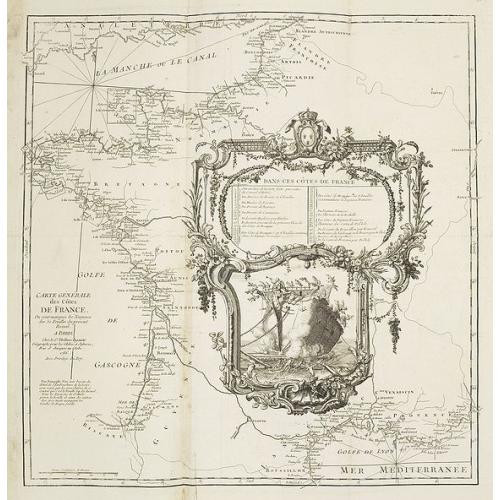 Old map image download for Carte Générale des Côtes de de France.