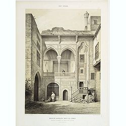 Maison Appelée : Beyt El-Emir. Façade du Maqâad ou Iwan sur la Cour. (XVIIe. siècle)