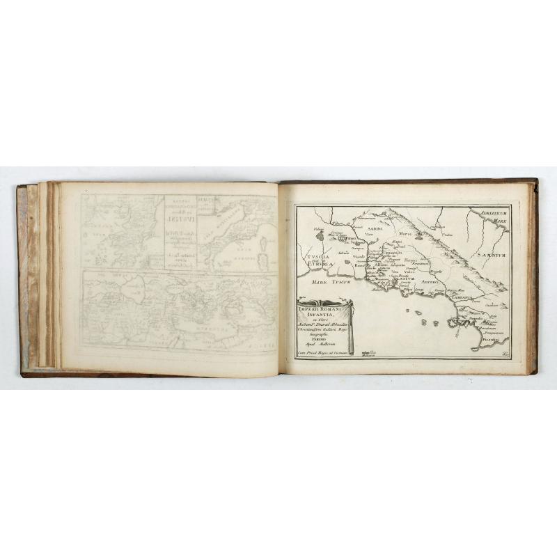 Diverses cartes et tables pour la géographie ancienne, pour la chronologie et pour les itinéraires et voyages modernes.