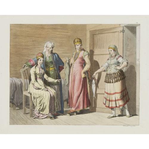 Old map image download for [Costume plate of Circassian women from the Caucasus]