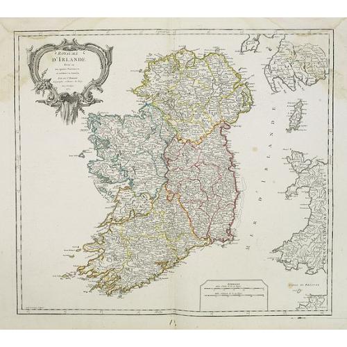 Old map image download for Royaume d'Irlande divisé en ses quatre Provinces.