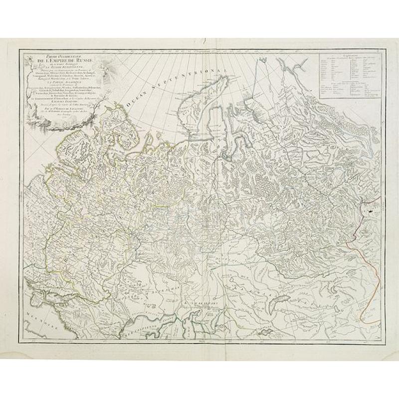 Partie Occidentale de l'Empire de Russie ou se trouve distinguée la Russie Européenne. . .