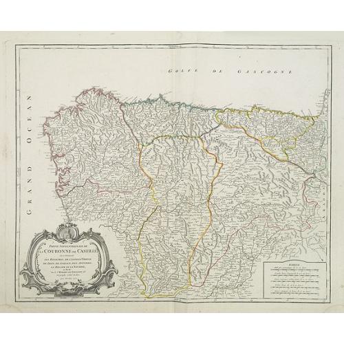 Old map image download for Partie septentrionale de la Couronne de Castille.