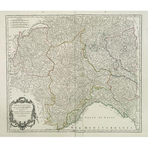 Old map image download for Partie occidentale de la Lombardie. . .