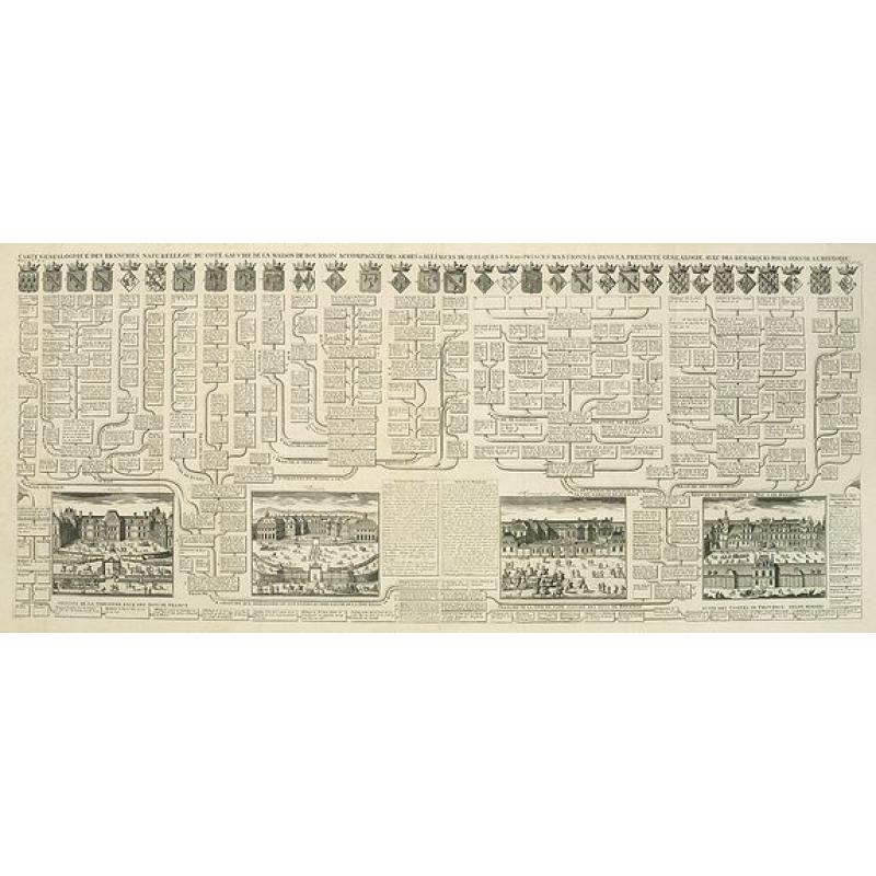 Carte généalogique des branches naturelles ou du coté gauche de la maison des Bourbons. . .