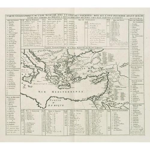 Old map image download for Carte geographique de l'Asie mineure avec un etat des premiers rois. . .