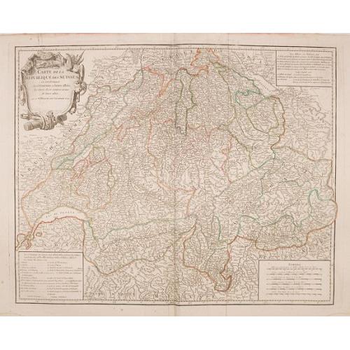 Old map image download for Carte de la République des Suisses. . .