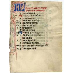 Leaf on vellum from a Dutch manuscript Book of Hours.