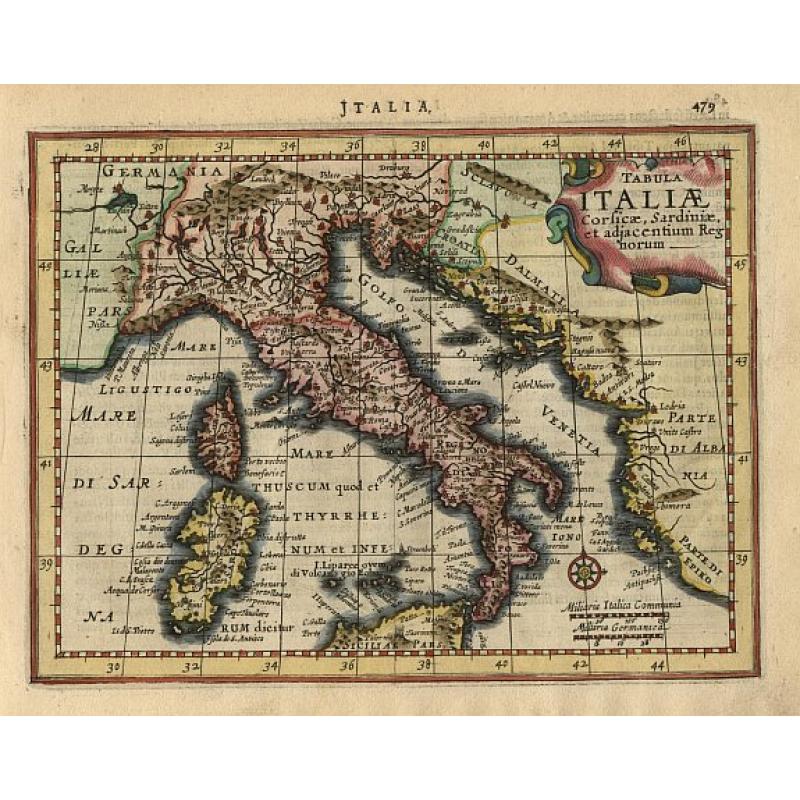 Tabula Italiae Corsicae, Sardiniae, et adjacentium Regnorum