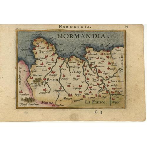 Old map image download for Normandia.