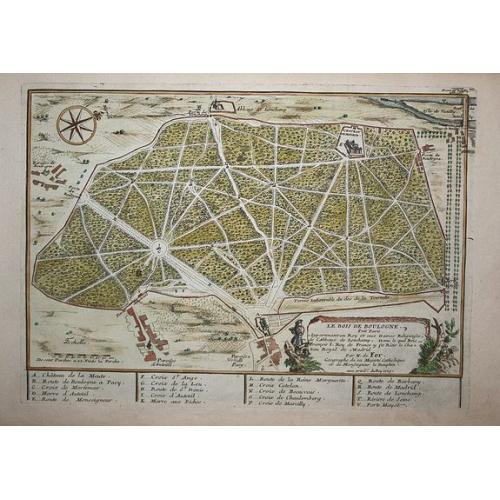 Old map image download for Le bois de Boulogne (Paris)