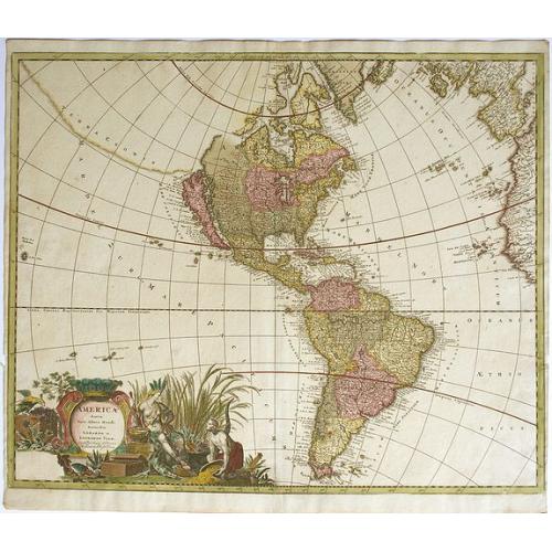 Old map image download for America Aurea Pars Altera Mundi