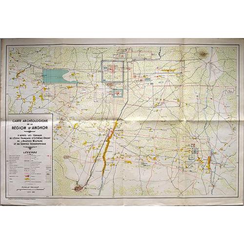 Old map image download for Carte Archeologique de la Region d'Angkor.