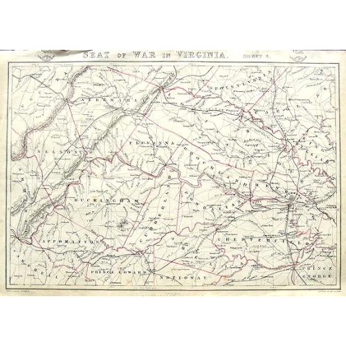 Old map image download for Seat of War in Virginia. Sheet 3.