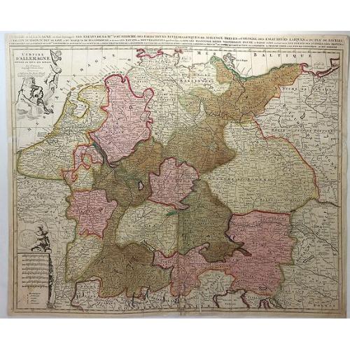 Old map image download for L'Empire D'Allemagne Divisee en Tous ses Estats.