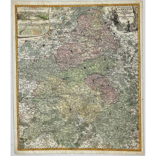 Old map image download for Tabula Geographica Campaniae in Suas Sic Dictas. . .