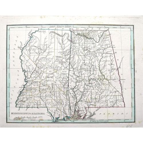 Old map image download for Mississippi & Alabama.