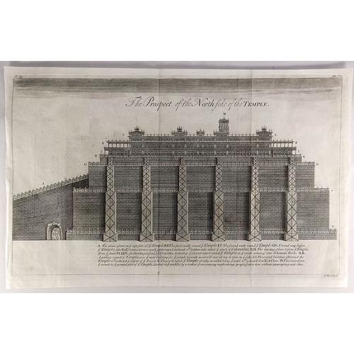 Old map image download for The Prospect of the North Side of the Temple.