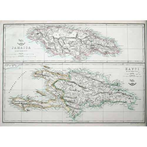 Old map image download for Jamaica; Hayti.