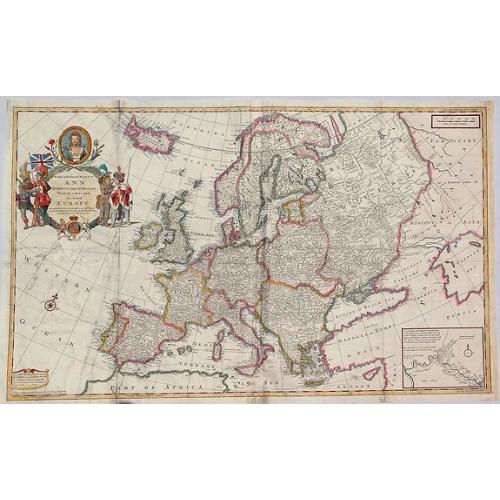 Old map image download for To Her Most Sacred Majesty Ann, Queen of Great Britain, France and Ireland, This Map of Europe. . .