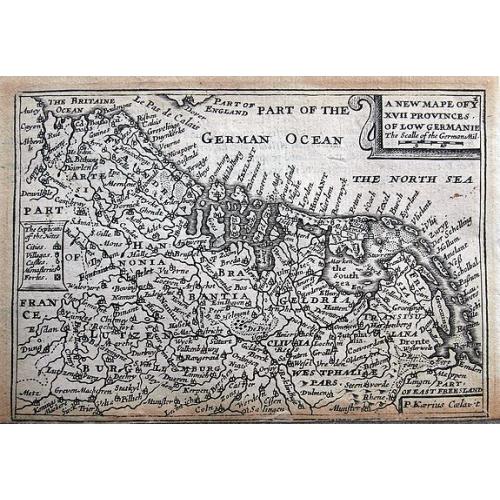 Old map image download for A New Mape of Ye XVII Provinces of Low Germanie.