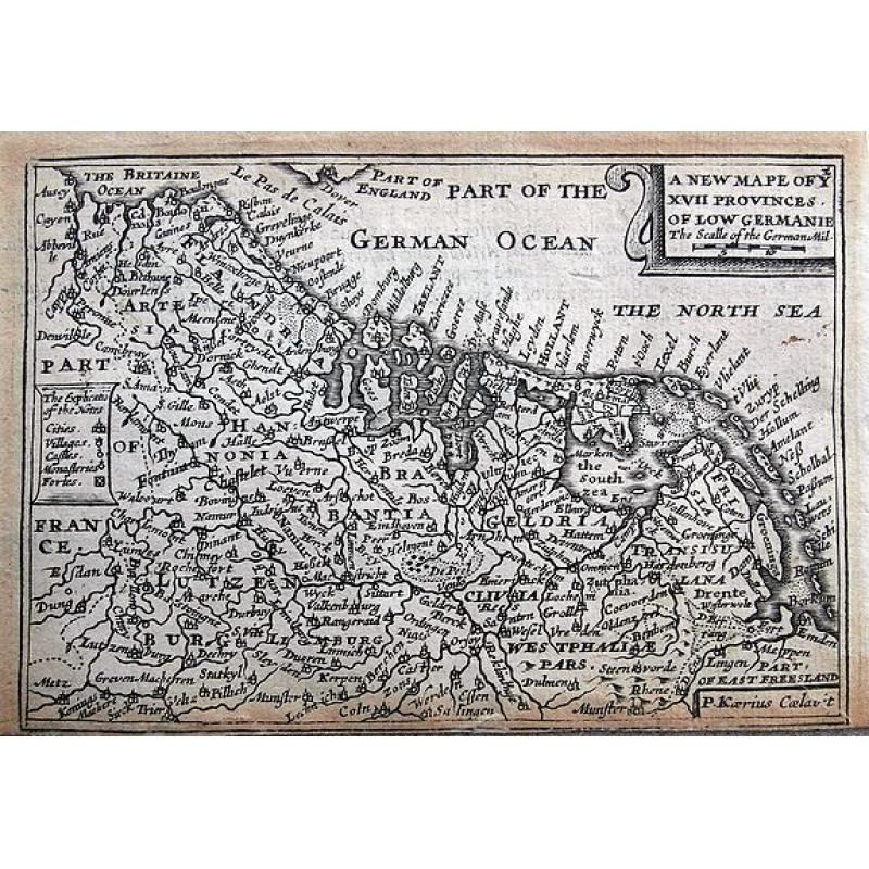 A New Mape of Ye XVII Provinces of Low Germanie.