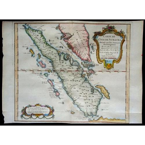 Old map image download for Carte de l'Isle de Sumatra....