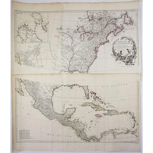 Old map image download for Amerique Septentrionale Publiee sous les Auspices de Monseigneur le Duc d'Orleans Premier Prince du Sang. . .